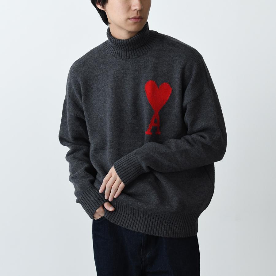 【美品】ami Alexandre Mattiussi ニット タートルネック AMI Alexandre Mattiussi アミ AMI タートルネックセーター ADC FUNNEL