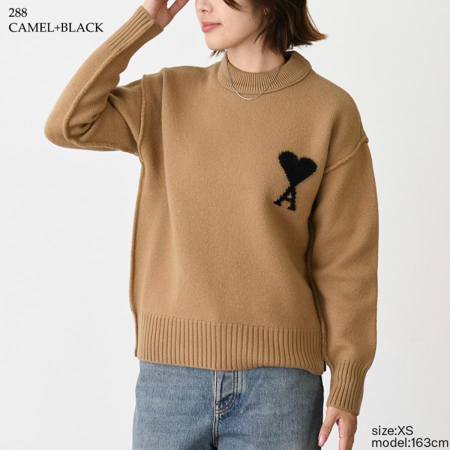 トップス ami AMI PARIS (アミパリス) 胸ロゴ クルーネック ニット AMI DE