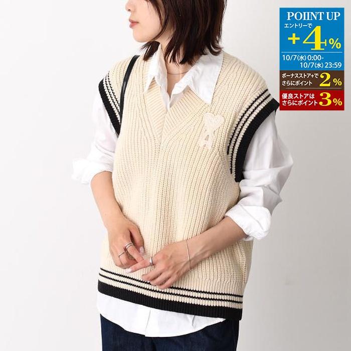 アミパリス ニットベスト AMI Alexandre Mattiussi AMI PARIS アミパリス ニットベスト トップス