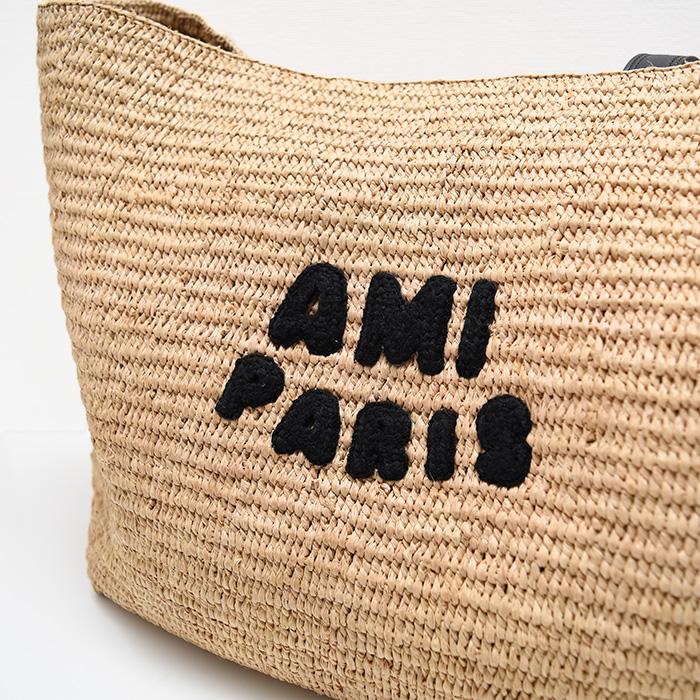 希少品✨AMI PARIS ナチュラルラフィア トートバッグ 希少品✨AMI PARIS ナチュラルラフィア トートバッグ - メルカリ