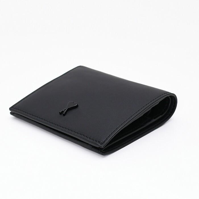 【美品】Ami paris　スムースレザーウォレット　本皮 AMI Alexandre Mattiussi AMI PARIS アミパリス 二つ折り財布 Ami De