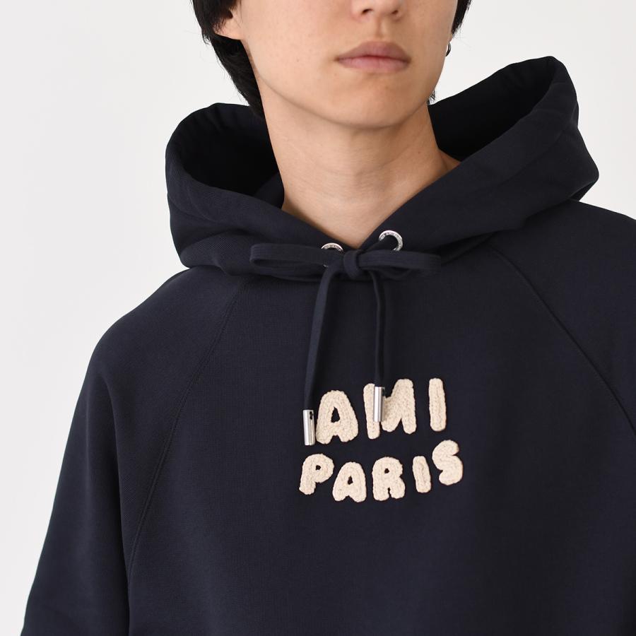 ♣️ami Alexandre Mattiussi ウールパーカー アミパリ AMI Alexandre Mattiussi PARIS (アミパリス ) 裏起毛 胸ロゴ