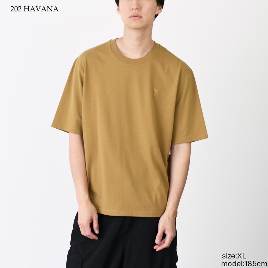 AMI PARISアミパリス オーガニックコットンジャージーTシャツベージュXS AMI Alexandre Mattiussi PARIS アミパリス Tシャツ