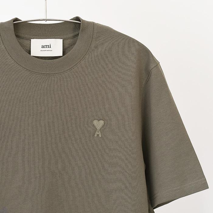 AMI PARISアミパリス オーガニックコットンジャージーTシャツベージュXS AMI Alexandre Mattiussi PARIS アミパリス Tシャツ