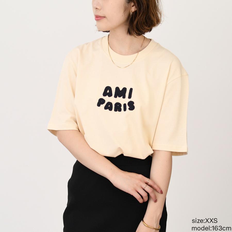 Ami Paris オーガニックコットン ジャージーTシャツ 白 M ロゴ刺繍 楽天市場】ami paris アミパリス Tシャツ UTS075.726 メンズ
