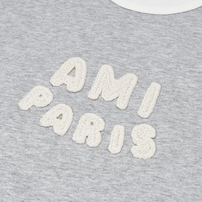 【5/31〜ポイント5倍】AMI ALEXANDRE MATTIUSSI アミパリス Tシャツ ニットパッチ クラシックフィット UTS371 724 レディース 爆買の画像