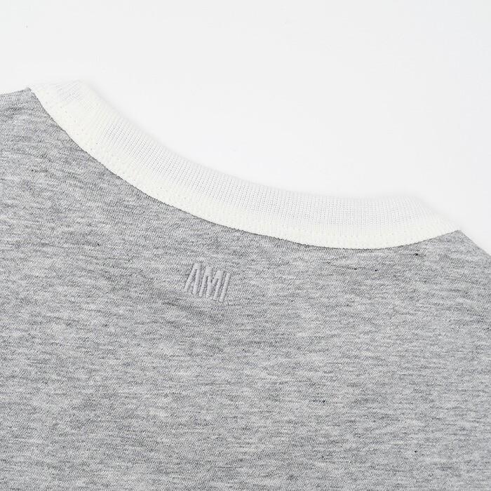 【5/31〜ポイント5倍】AMI ALEXANDRE MATTIUSSI アミパリス Tシャツ ニットパッチ クラシックフィット UTS371 724 レディース 爆買の画像