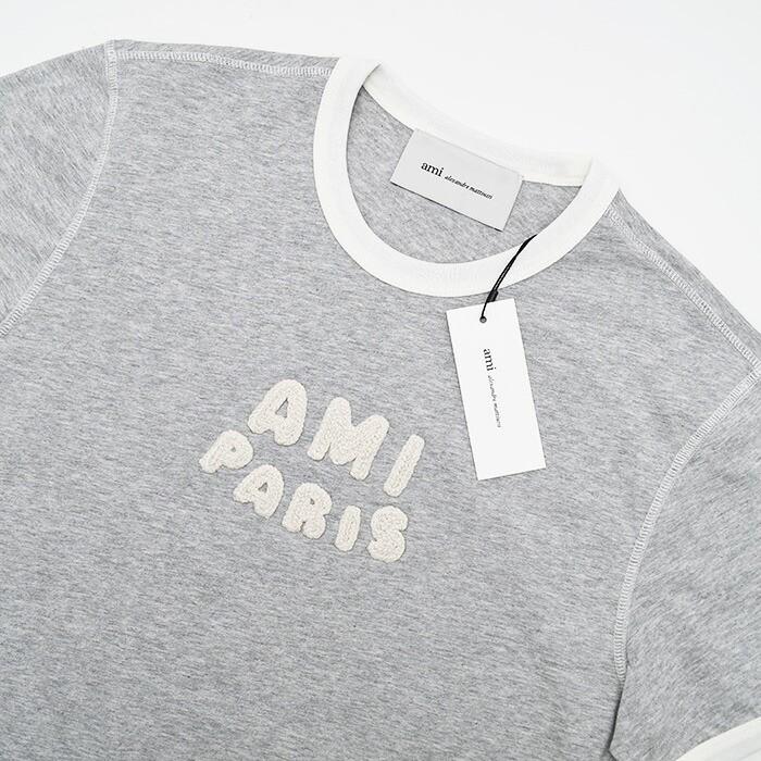 【5/31〜ポイント5倍】AMI ALEXANDRE MATTIUSSI アミパリス Tシャツ ニットパッチ クラシックフィット UTS371 724 レディース 爆買の画像