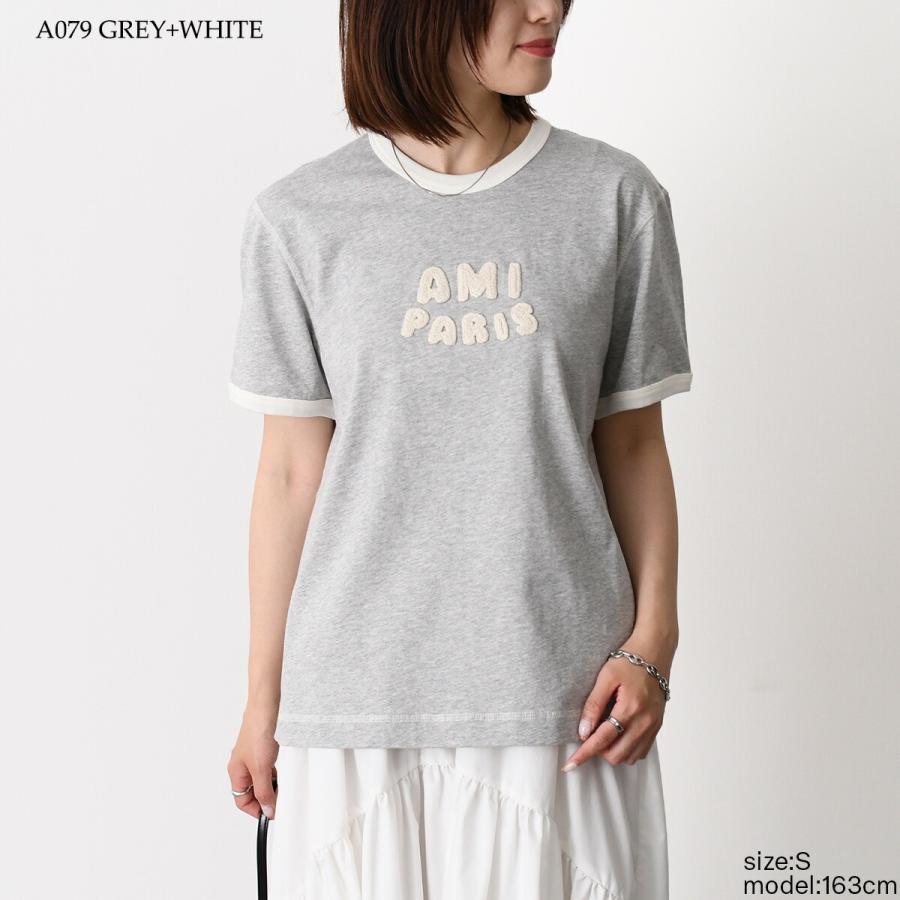 【5/31〜ポイント5倍】AMI ALEXANDRE MATTIUSSI アミパリス Tシャツ ニットパッチ クラシックフィット UTS371 724 レディース 爆買の画像