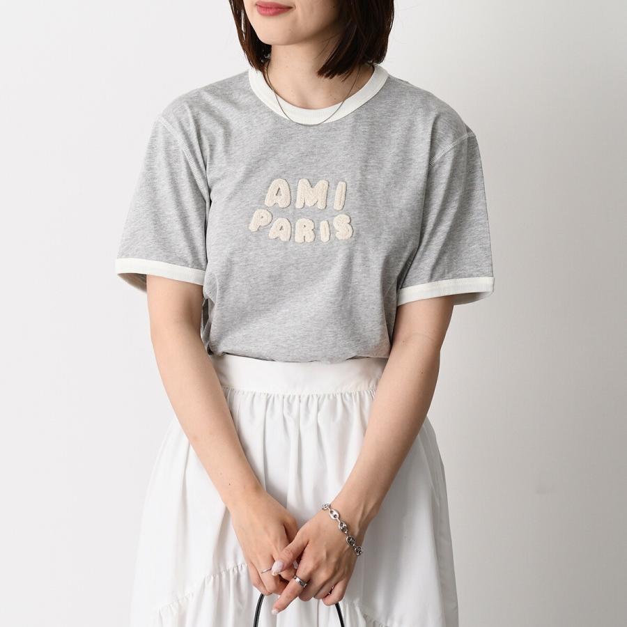 【5/31〜ポイント5倍】AMI ALEXANDRE MATTIUSSI アミパリス Tシャツ ニットパッチ クラシックフィット UTS371 724 レディース 爆買の画像