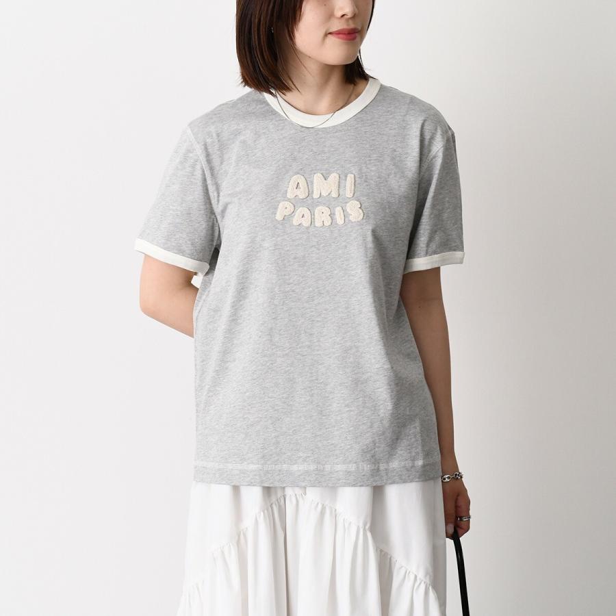 【5/31〜ポイント5倍】AMI ALEXANDRE MATTIUSSI アミパリス Tシャツ ニットパッチ クラシックフィット UTS371 724 レディース 爆買の画像