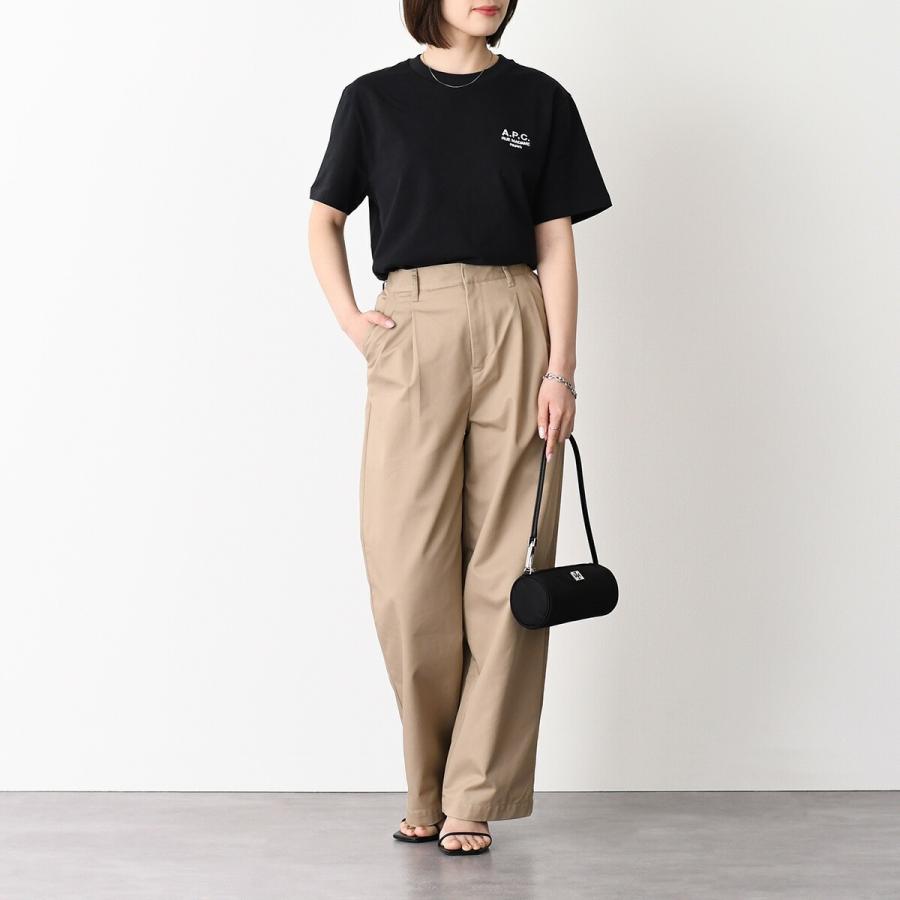 A.P.C APC アーペーセー Tシャツ Raymond COHBU M26388 ロゴT トップス レディース ユニセックス ブラック ホワイト コットン クルーネック クラシックの画像