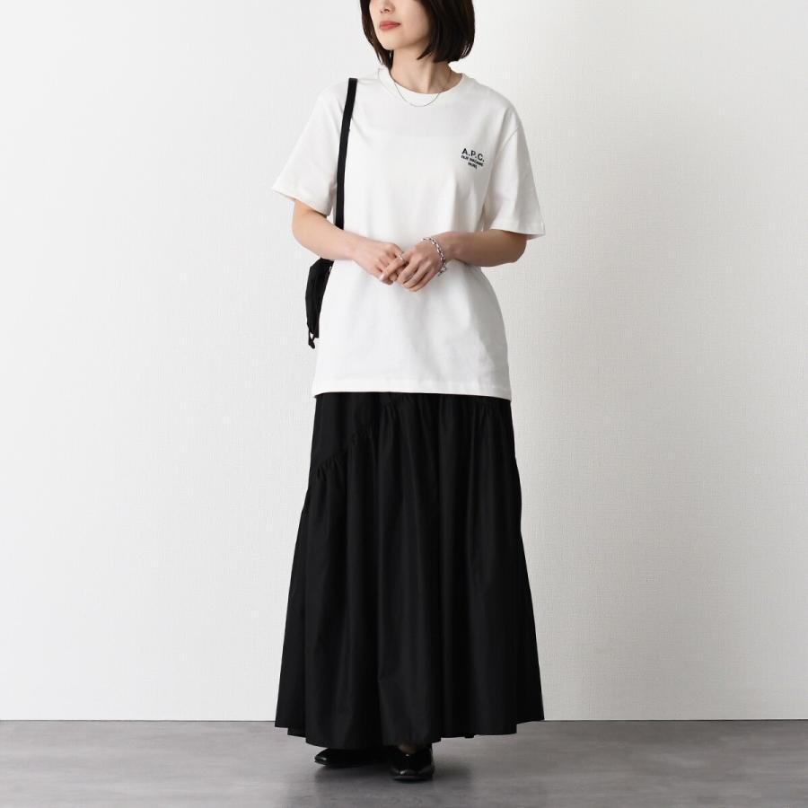 A.P.C APC アーペーセー Tシャツ Raymond COHBU M26388 ロゴT トップス レディース ユニセックス ブラック ホワイト コットン クルーネック クラシックの画像