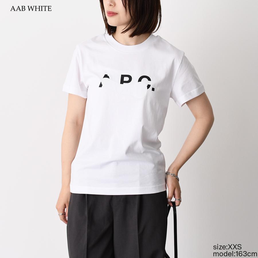 A.P.C アーペーセー Tシャツ TACHE BLANCHE COHBM M26458 レディース ユニセックス ホワイト カットソー コットン ロゴ 半袖 春夏の画像