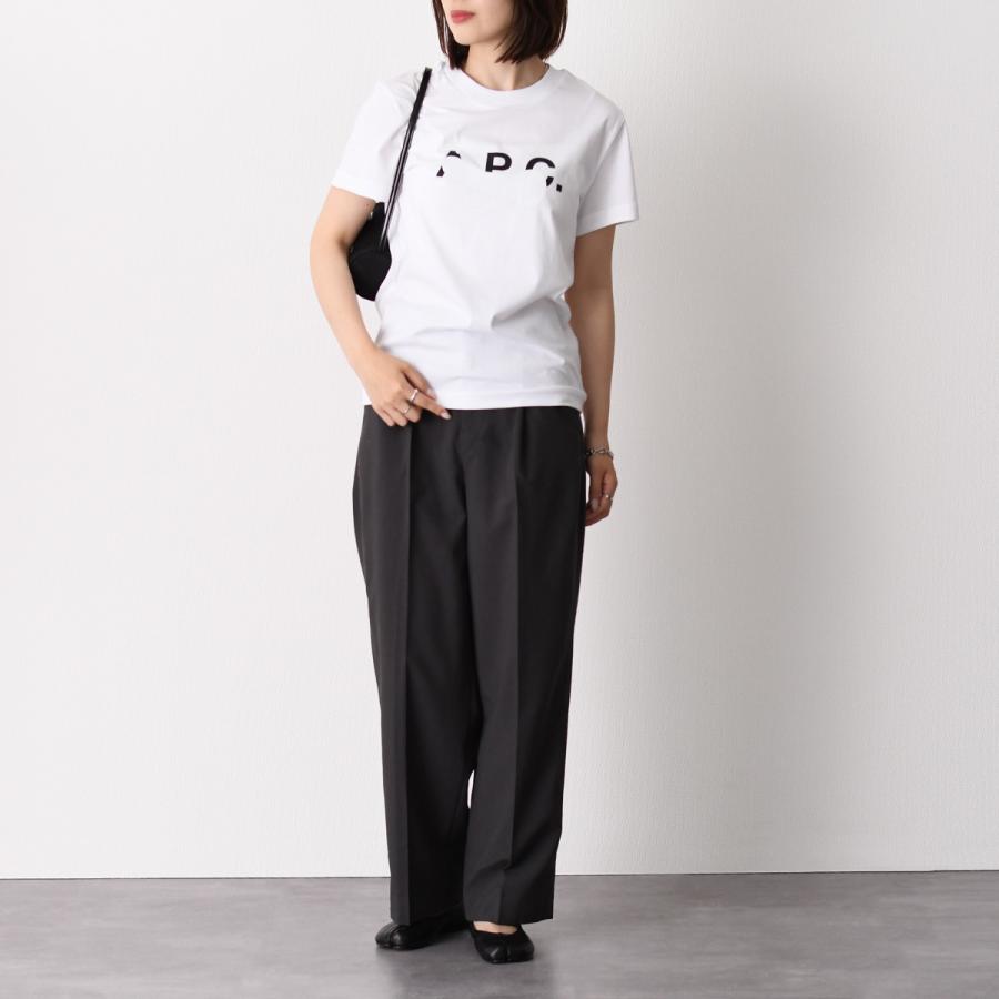 A.P.C アーペーセー Tシャツ TACHE BLANCHE COHBM M26458 レディース ユニセックス ホワイト カットソー コットン ロゴ 半袖 春夏の画像