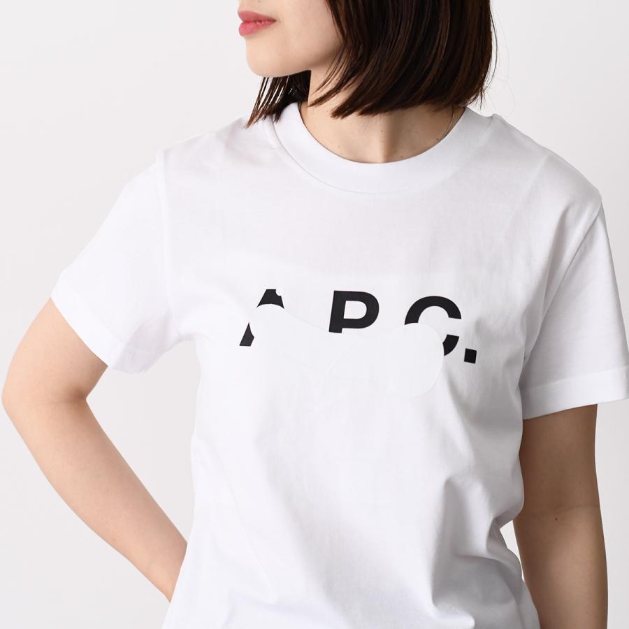 A.P.C アーペーセー Tシャツ TACHE BLANCHE COHBM M26458 レディース ユニセックス ホワイト カットソー コットン ロゴ 半袖 春夏の画像