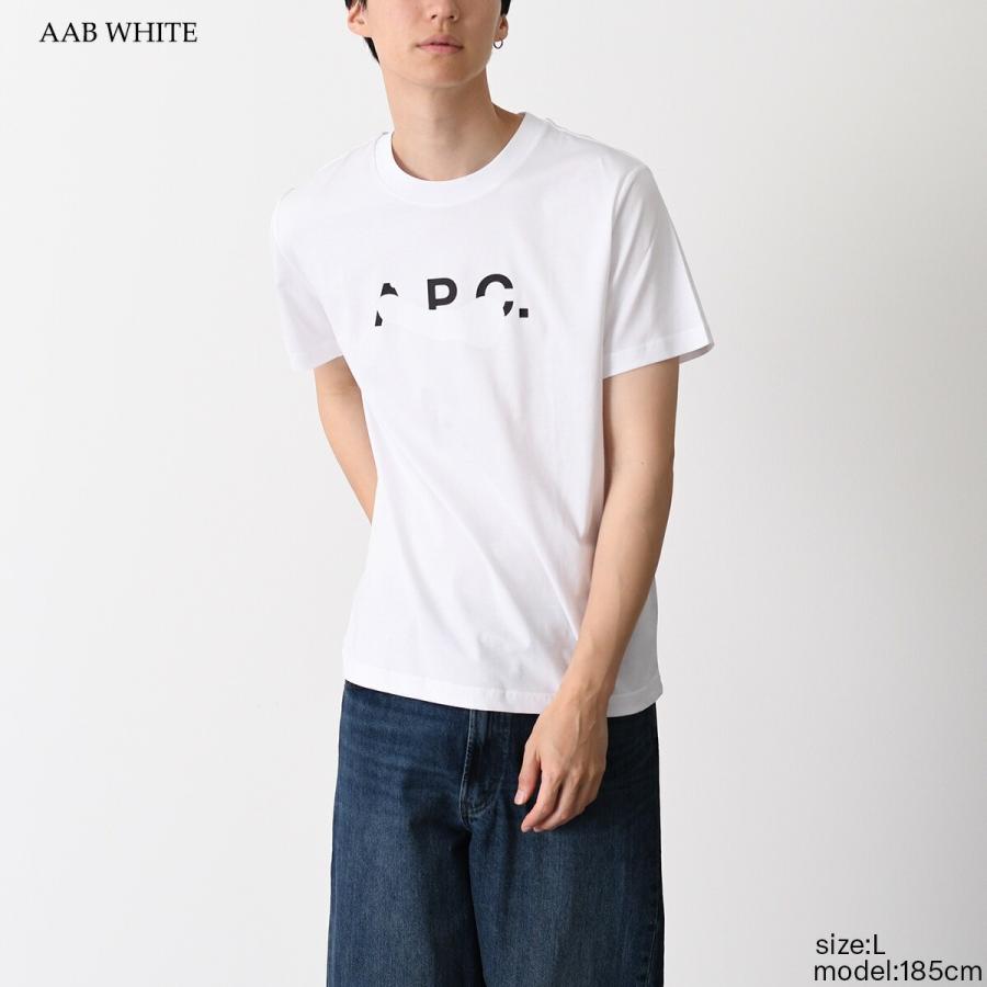 A.P.C アーペーセー Tシャツ TACHE BLANCHE COHBM M26458 メンズ ユニセックス ホワイト カットソー コットン ロゴ 半袖 春夏の画像