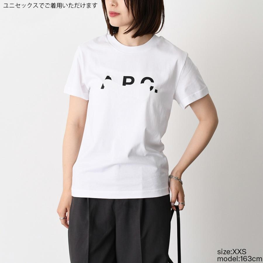 A.P.C アーペーセー Tシャツ TACHE BLANCHE COHBM M26458 メンズ ユニセックス ホワイト カットソー コットン ロゴ 半袖 春夏の画像