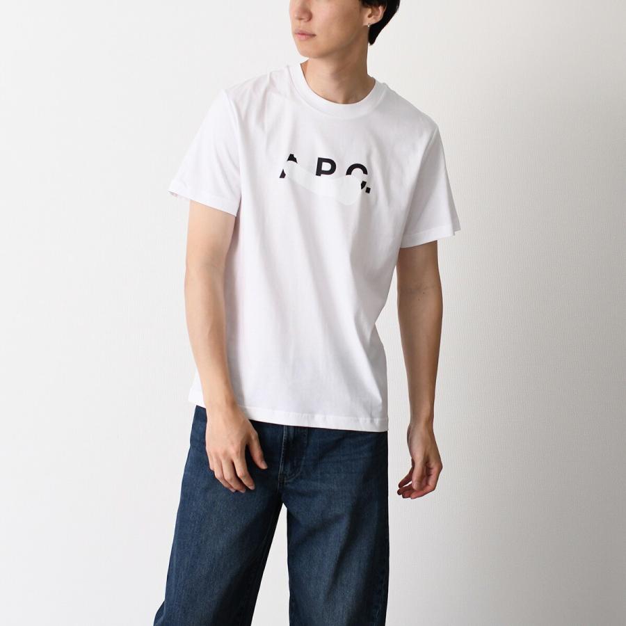 A.P.C アーペーセー Tシャツ TACHE BLANCHE COHBM M26458 メンズ ユニセックス ホワイト カットソー コットン ロゴ 半袖 春夏の画像