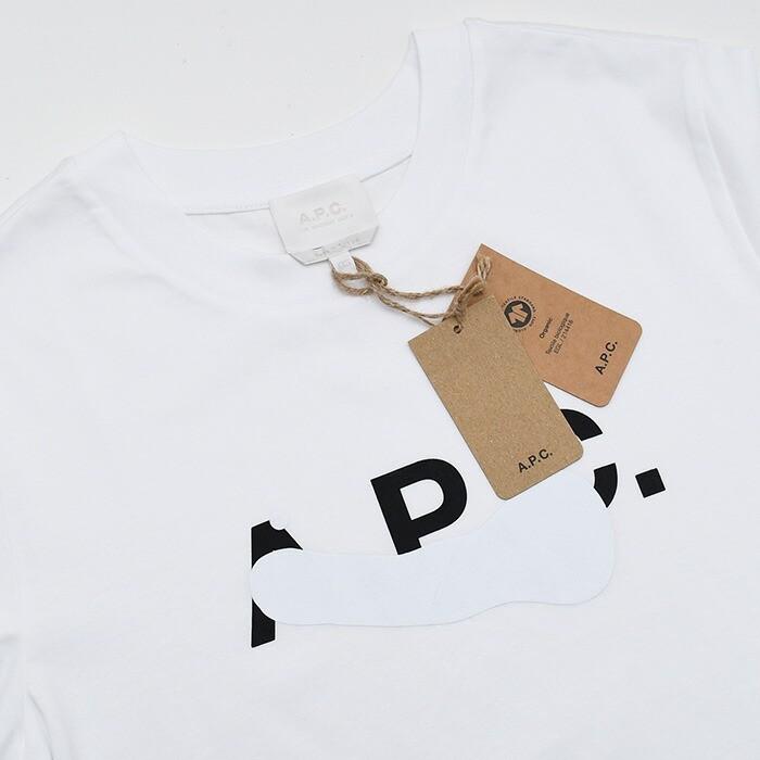 A.P.C アーペーセー Tシャツ TACHE BLANCHE COHBM M26458 メンズ ユニセックス ホワイト カットソー コットン ロゴ 半袖 春夏の画像