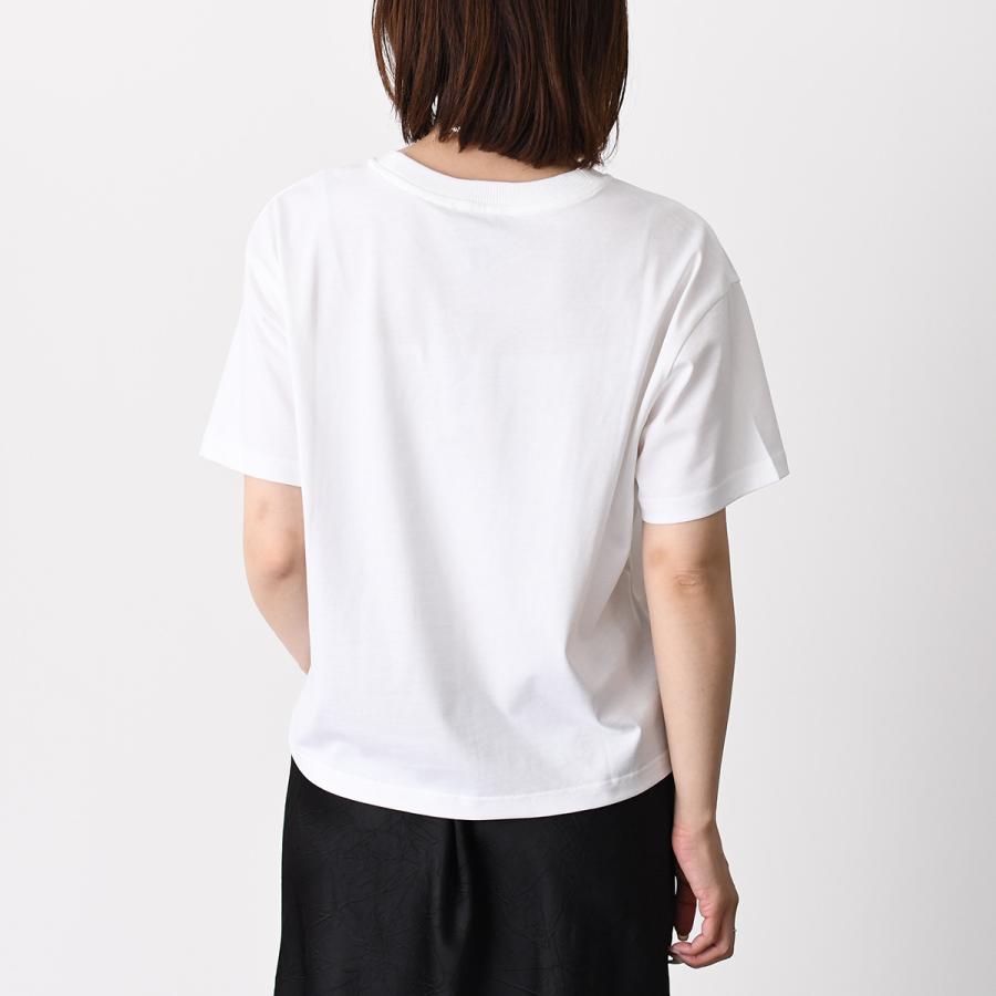 A.P.C アーペーセー Tシャツ BOXY MICRO LOGO Tシャツ COHBW F26387 レディース ホワイト ブラック オーガニックコットン マイクロロゴ 半袖 クルーネックの画像