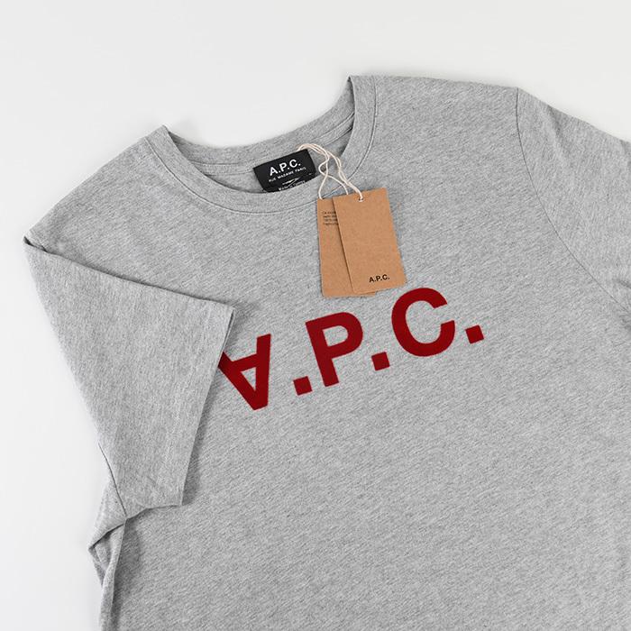 A.P.C. ロゴ Tシャツ グレー Sサイズ A.P.C. A.P.C アーペーセー ロゴ コットン Tシャツ ロゴT メンズ
