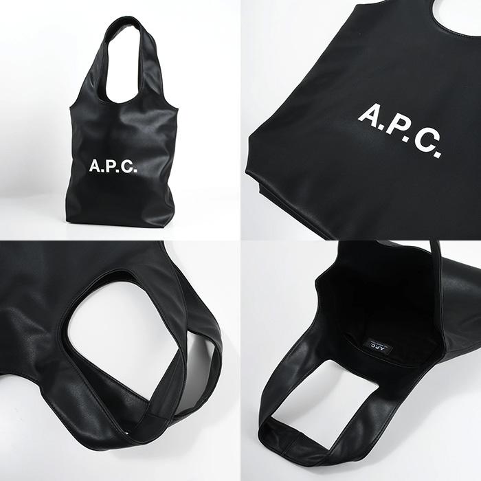 A.P.C. トートバッグ ブラック デカロゴ 肩掛け可能 A4収納可能 極美品 A.P.C.（アーペーセー） A.P.C トートバッグ バッグ NINON スモール