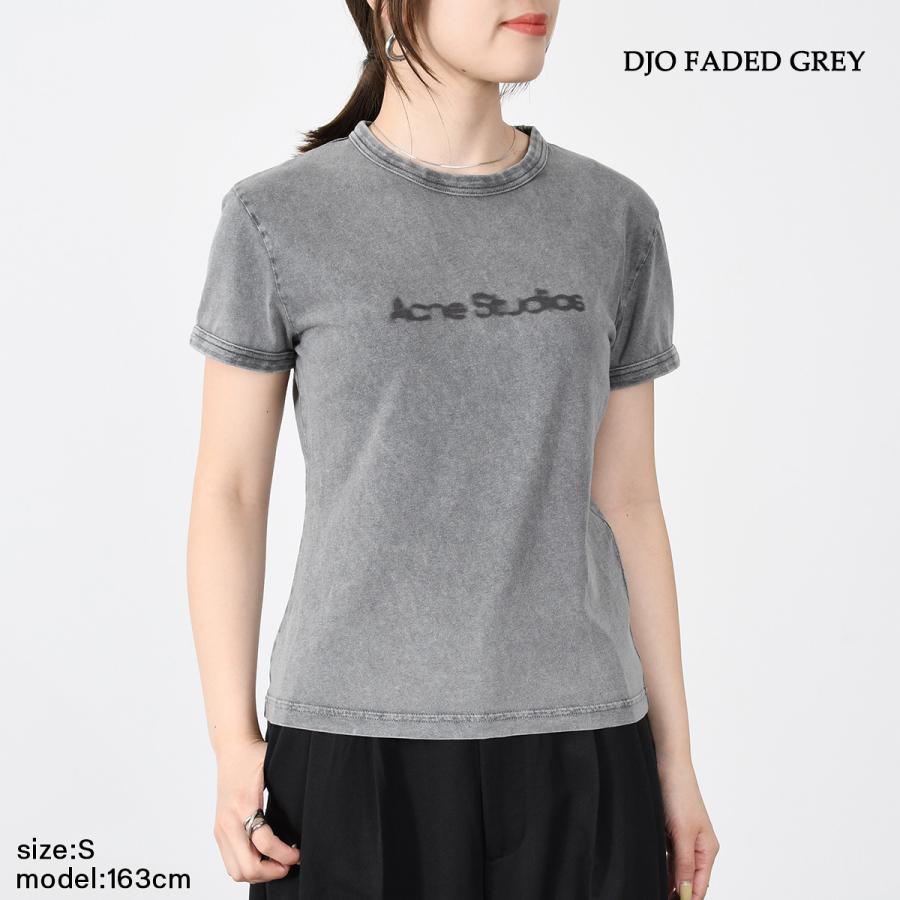 ACNE STUDIOS アクネ ストゥディオズ トップス Tシャツ LOGO T-SHIRT AL0353 レディース グレー GRAY 半袖 春服 夏服 おすすめ ギフト｜selectshopfelice｜02