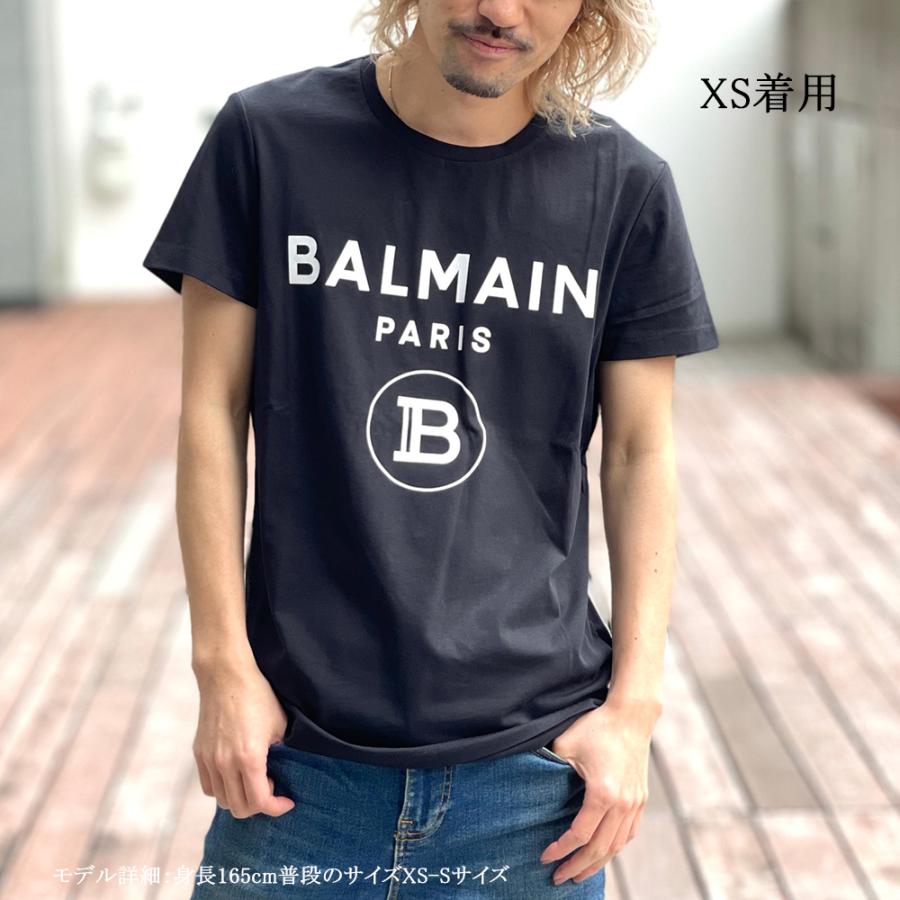 特別プライス バルマン BALMAIN ロゴ Tシャツ ブラック 旧ロゴ 黒T T
