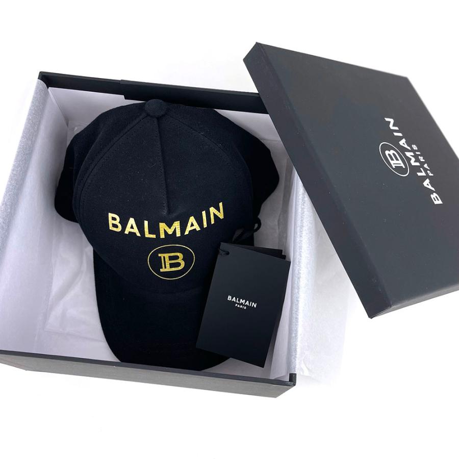 BALMAIN バルマン ロゴ CAP キャップ ベースボールキャップ 帽子 BLACK 