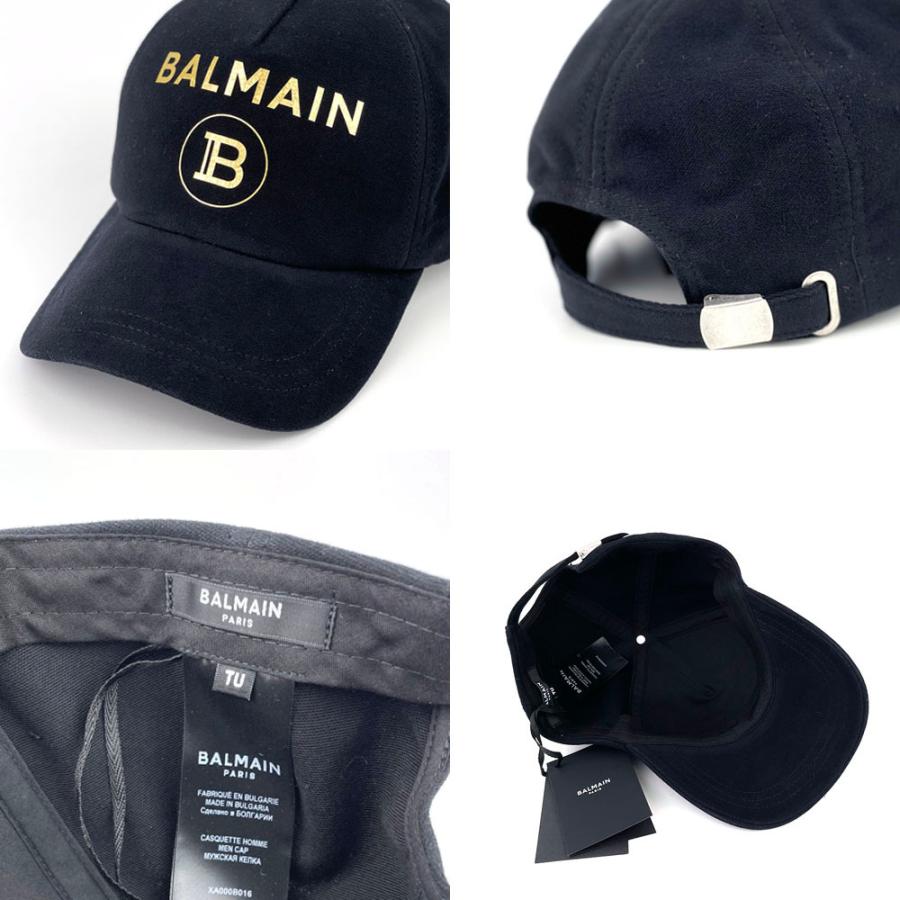 BALMAIN バルマン ロゴ CAP キャップ ベースボールキャップ 帽子 BLACK 