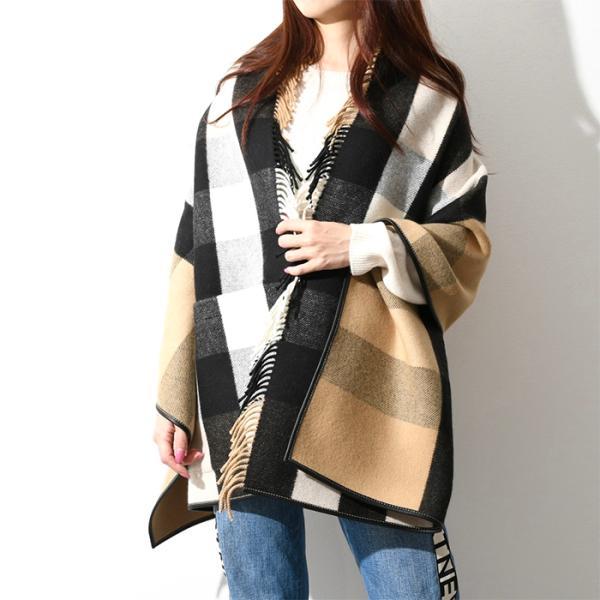 BURBERRY バーバリー ケープ ウール カシミア ポケット付 ジャカードケープ チェック アウター 羽織 フリンジ ベージュ バーバリーチェック  :bb-8021949:セレクトショップ FELICE Yahoo!店 - 通販 - Yahoo!ショッピング