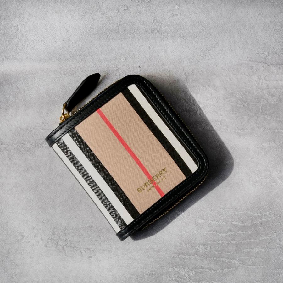 Burberry バーバリー 財布 2つ折り レディース アイコンストライプzip キャンバス レザー 女性 フォールディング ウォレット ベージュ プレゼント セレクトショップ Felice Yahoo 店 通販 Yahoo ショッピング