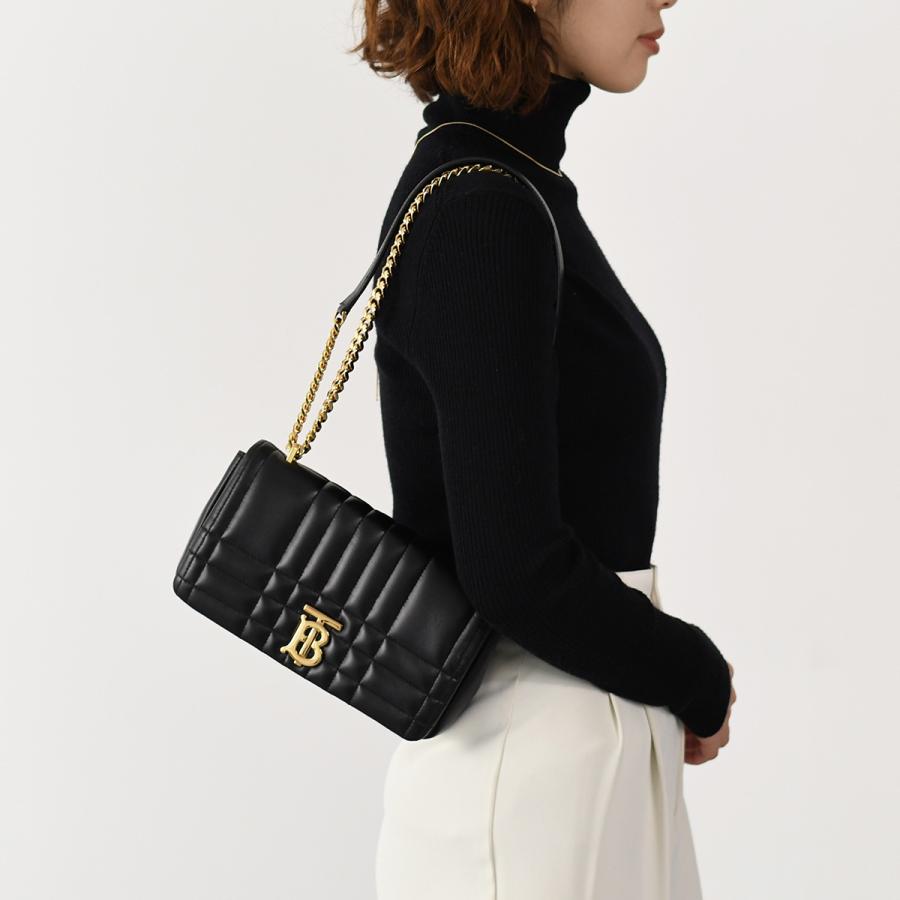 鑑定済み　現行　バーバリー　TB スモールローラチェーンショルダーバッグ　グレー 鑑定済み 現行 バーバリー TB スモールローラチェーンショルダー