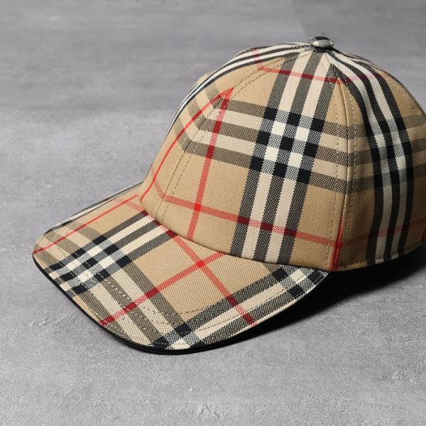 BURBERRY バーバリー チェック 帽子 CAP チェックコットン ベース 
