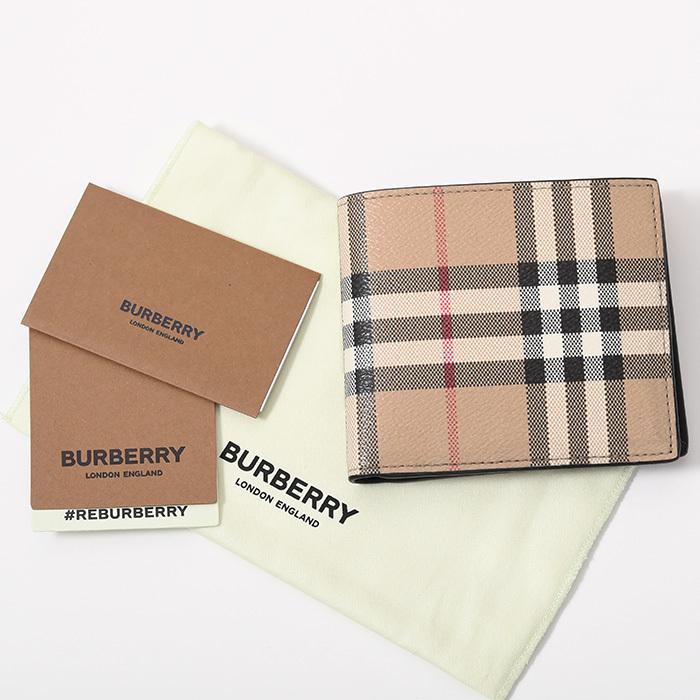 【新品未使用】BURBERRY 二つ折り財布 ベージュ チェック柄 BURBERRY（バーバリー） 二つ折り財布 ヴィンテージチェック ベージュ