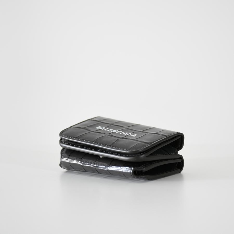 BALENCIAGA バレンシアガ 財布 ミニ財布 三つ折り クロコ 型押し