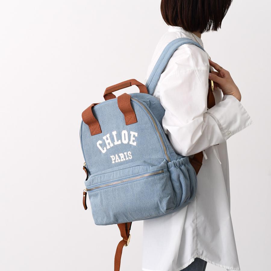 Chloé クロエ ネイビー バックパック リュック　ナイロン Chloe（クロエ） 【ポイント5倍】CHLOE カバン バッグ リュック キッズ