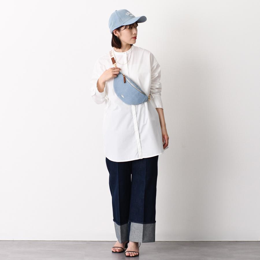CHLOE クロエ キャップ 帽子 C20869 CH26SB20869 キッズ デニムブルー オーガニックコットン ロゴ刺しゅう バックストラップ 大人も使えるの画像