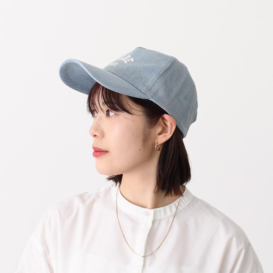 CHLOE クロエ キャップ 帽子 C20869 CH26SB20869 キッズ デニムブルー オーガニックコットン ロゴ刺しゅう バックストラップ 大人も使えるの画像