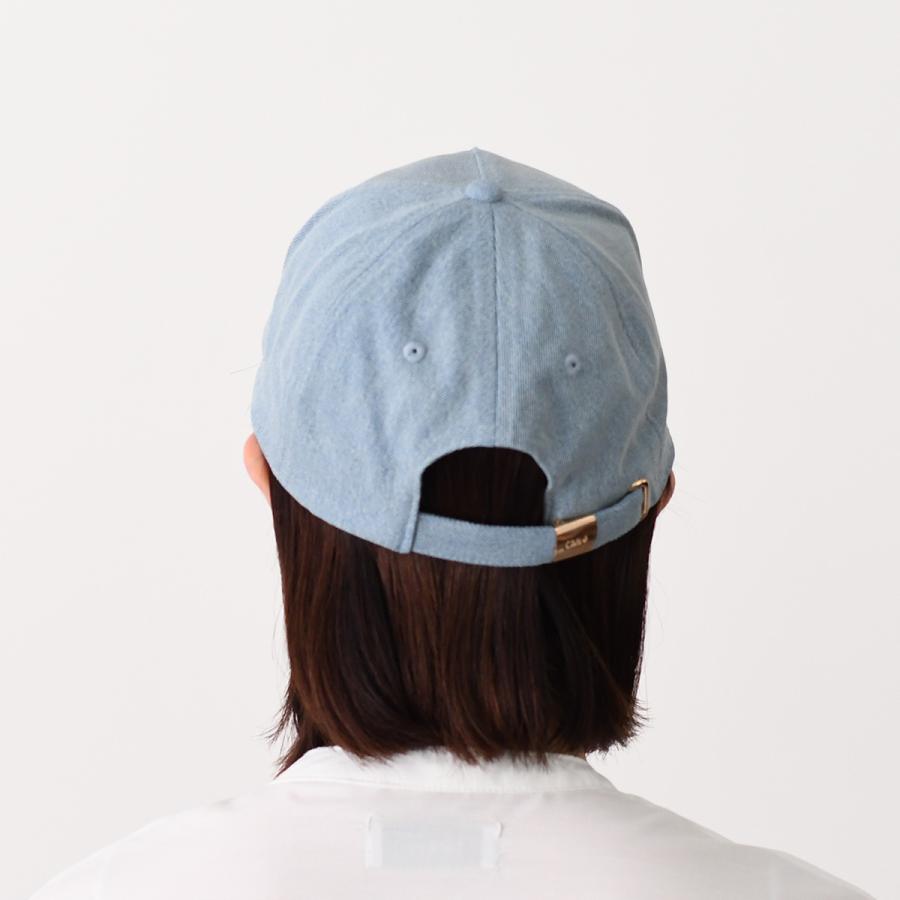 CHLOE クロエ キャップ 帽子 C20869 CH26SB20869 キッズ デニムブルー オーガニックコットン ロゴ刺しゅう バックストラップ 大人も使えるの画像