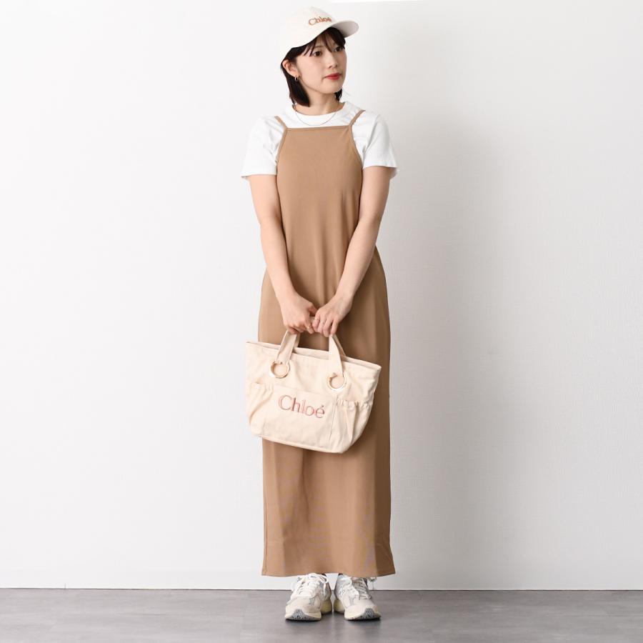 CHLOE クロエ キャップ 帽子 C20871 CH26SB20871 キッズ ホワイト コットン コントラストカラー キッズウェア ロゴ刺しゅう バックストラップ 大人も使えるの画像