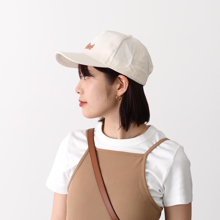 CHLOE クロエ キャップ 帽子 C20871 CH26SB20871 キッズ ホワイト コットン コントラストカラー キッズウェア ロゴ刺しゅう バックストラップ 大人も使えるの画像