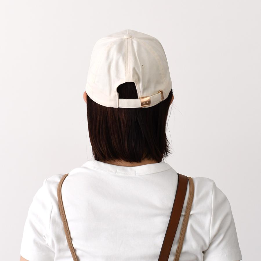 CHLOE クロエ キャップ 帽子 C20871 CH26SB20871 キッズ ホワイト コットン コントラストカラー キッズウェア ロゴ刺しゅう バックストラップ 大人も使えるの画像