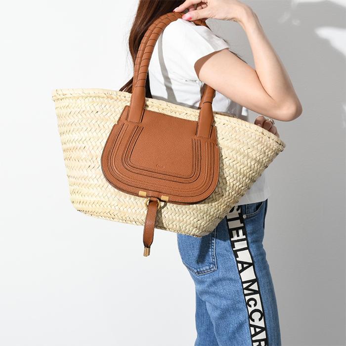 50％OFF】 新品 クロエ☆MARCIE ラフィア ミディアム かご バッグ かご