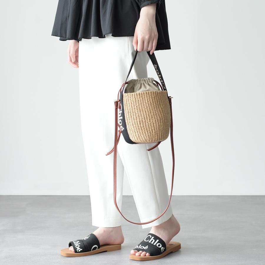 【売り尽くし】Chloe クロエ 2WAY スモールバスケット ショルダーバッグ かごバッグ 肩掛け 斜め掛け ハンドバッグ 鞄 かばん CHC23AS381L    ベージュ ブラック 黒 ゴールド金具 レディース 春 夏【中古品】 Chloe - Chloe クロエ 2WAY スモールバスケット ショルダーバッグ かご