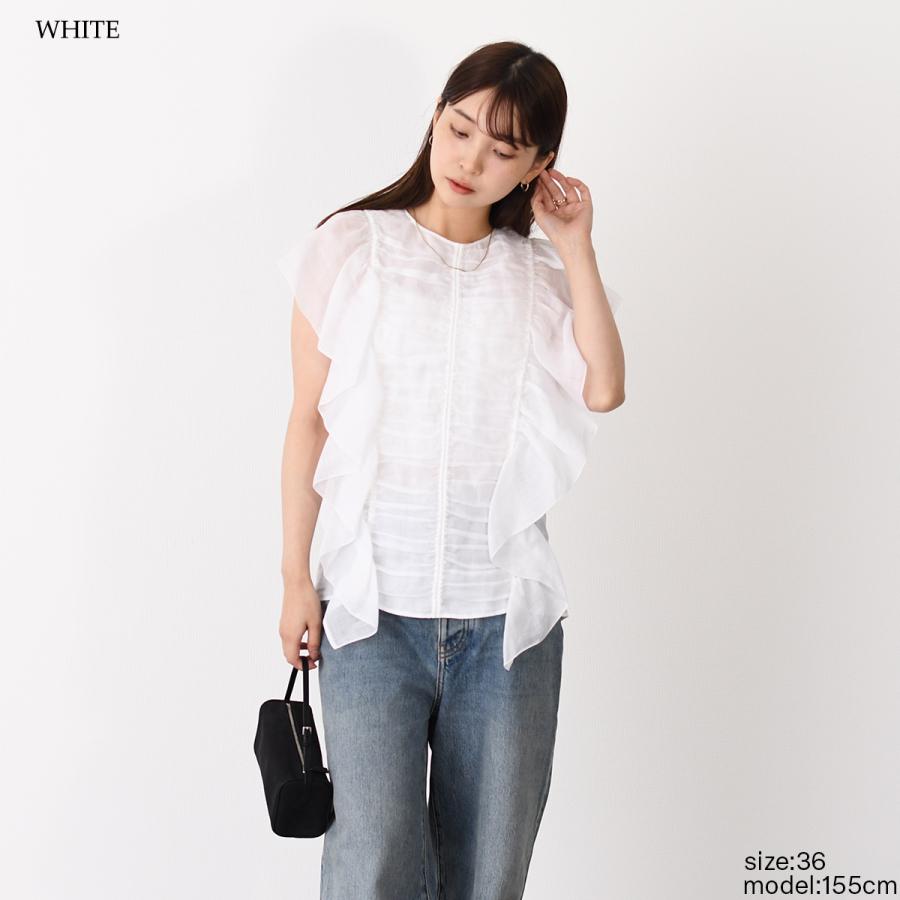 Chloe CHLOE クロエ トップス ノースリーブラッフルトップス