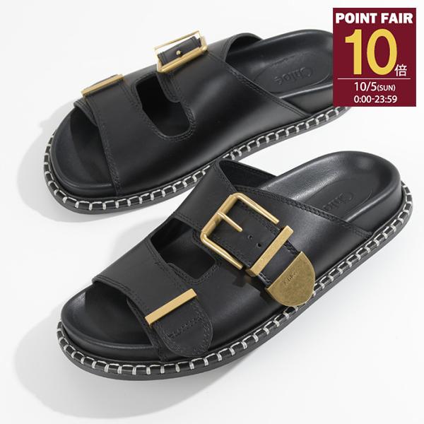 Chloe クロエ サンダル 黒 36(22.5cm位) 2121523F0059 Chloé Namaウェッジサンダル | Chloé JP