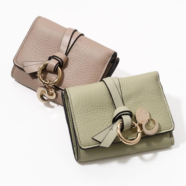 Chloe（クロエ） アルファベット コンパクト財布 ミニ財布 折り畳み 三