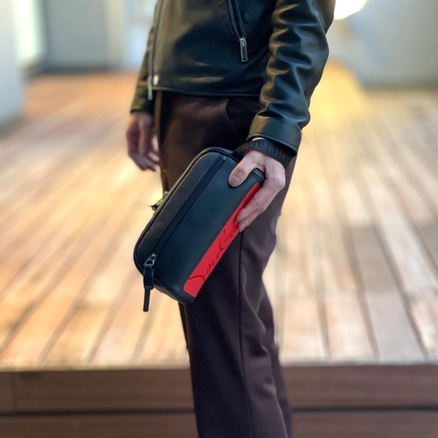 全商品オープニング価格 特別価格 バッグ Blaster Louboutin Christian クリスチャンルブタン 送料無料 ヨーロッパ直接買付 100 新品正規品保証 メンズバッグ Black 黒 ブラック スタッズ ブラスター ポーチ バッグ Itse Edu Co